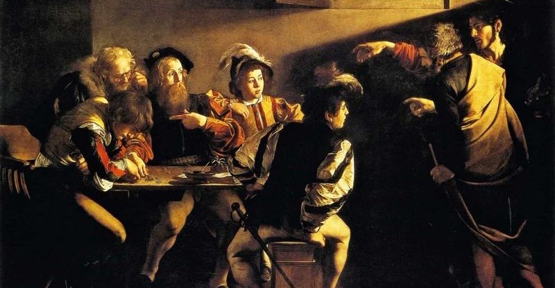 La vocación de San Mateo (1601) de Caravaggio