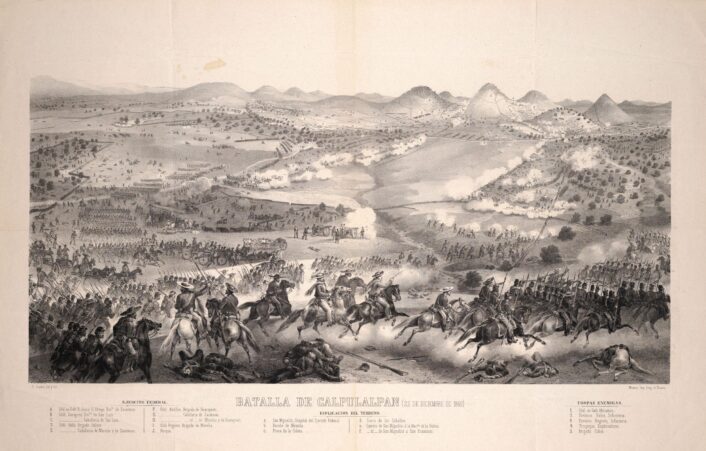 Ilustración de la Batalla de Calpulalpan