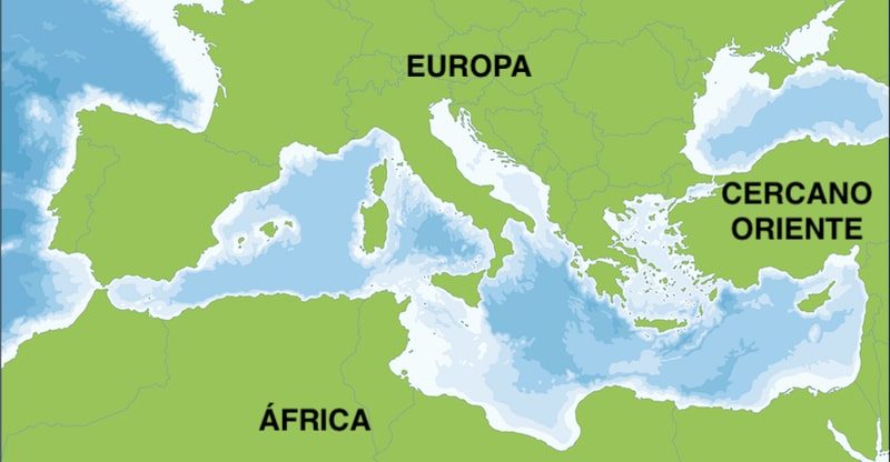 mar mediterraneo mapa mar